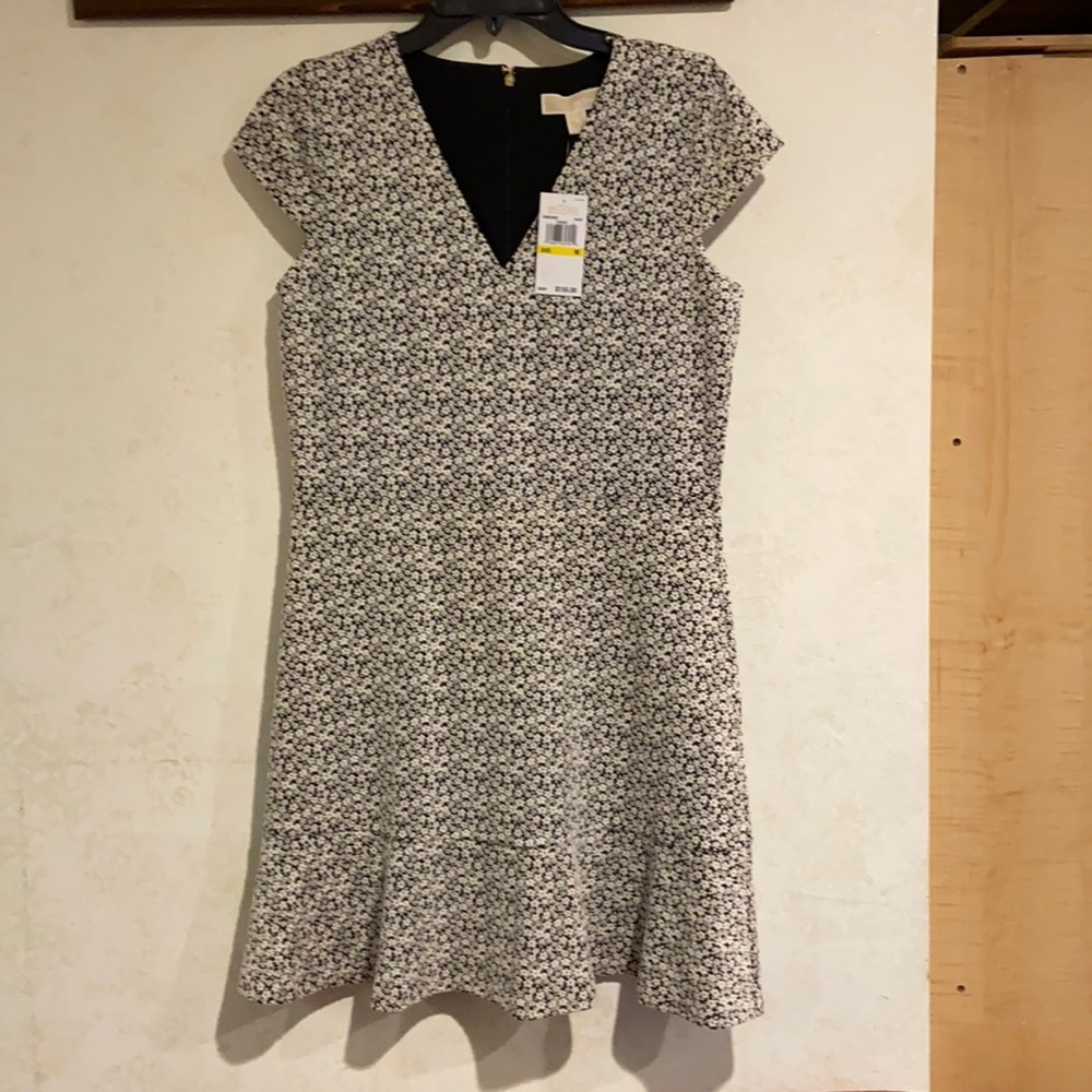 NWT MICHAEL MICHAEL KORS Black/White Dress Medium